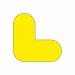 Beaverswood Warehouse Floor Signal Markers L-Shape PVC With Adhesive Backing H200mmxW200mm Yellow (Pack 10) - FSL 60724BV