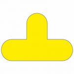 Beaverswood Warehouse Floor Signal Markers T-Shape PVC With Adhesive Backing H200mmxW300mm Yellow (Pack 10) - FST 60738BV