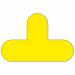 Beaverswood Warehouse Floor Signal Markers T-Shape PVC With Adhesive Backing H200mmxW300mm Yellow (Pack 10) - FST 60738BV