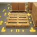 Beaverswood Warehouse Floor Signal Markers T-Shape PVC With Adhesive Backing H200mmxW300mm Yellow (Pack 10) - FST 60738BV