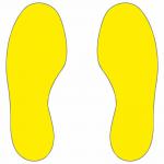 Beaverswood Warehouse Floor Signal Markers Feet Symbol H300mmxW100mm Yellow (Pack 10 - 5 Right and 5 Left) - FSFY 60745BV