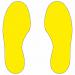 Beaverswood Warehouse Floor Signal Markers Feet Symbol H300mmxW100mm Yellow (Pack 10 - 5 Right and 5 Left) - FSFY 60745BV