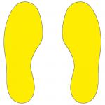 Beaverswood Warehouse Floor Signal Markers Feet Symbol H300mmxW100mm Yellow (Pack 10 - 5 Right and 5 Left) - FSFY 60745BV