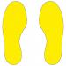 Beaverswood Warehouse Floor Signal Markers Feet Symbol H300mmxW100mm Yellow (Pack 10 - 5 Right and 5 Left) - FSFY 60745BV