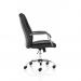 Carter Black Luxury Faux Leather Chair With Arms EX000148 60792DY