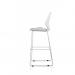 Dynamic Florence High Stool With White Frame and Grey Fabric Seat - BR000210 60799DY