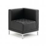 Infinity Modular Corner Unit Sofa Black Soft Bonded Leather BR000198 60813DY