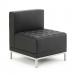 Infinity Modular Straight Back Sofa Black Soft Bonded Leather BR000200 60827DY
