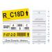 Beaverswood Self-Adhesive Ticket Holders (Clear) With Card Insert (White) For Shelving and Racking H25mmxW100mm (Pack 100) - TS210 60871BV