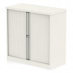 Qube by Bisley Side Tambour Cupboard 1000mm without Shelves Chalk White BS0002 60883DY