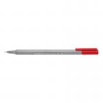 Staedtler Triplus Fineliner Pen 0.8mm Tip 0.3mm Line Red (Pack 10) 334-2 60922SR