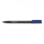 Staedtler Lumocolor OHP Pen Permanent Fine 0.6mm Line Blue (Pack 10) 318-3 60943SR