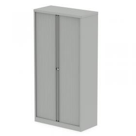 Qube by Bisley Side Tambour Cupboard 2000mm without Shelves Goose Grey BS0014 60967DY
