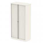 Qube by Bisley Side Tambour Cupboard 2000mm without Shelves Chalk White BS0015 60974DY