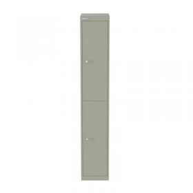 Dynamic Bisley Qube by Bisley Locker 2 Door H1800 x W305 x D457mm Goose Grey - BS0031 61086DY