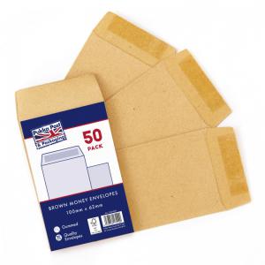 Pukka Post & Packaging Money Envelopes Manilla Gummed 80gsm