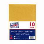 Pukka Post & Packaging Bubble Lined Envelopes Gold Peel and Seal Size A 120mmx175mm (Pack 10) - 7060-ENV(10) 61123PK