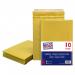 Pukka Post & Packaging Bubble Lined Envelopes Gold Peel and Seal Size G 250mmx350mm (Pack 10) - 7066-ENV(10) 61165PK