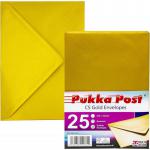 Pukka Post & Packaging Envelopes C5 Gold Gummed 100gsm 162mmx229mm (Pack 25) - 9064-ENV 61235PK