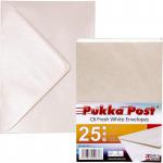 Pukka Post & Packaging Envelopes C6 Fresh White Gummed 100gsm 114mmx162mm (Pack 25) - 9067-ENV 61263PK