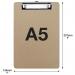 Rapesco Hardboard Clipboard With Low Profile Clip A5 Brown - 1608 61277RA