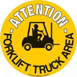Beaverswood Graphic Floor Sign Forklift Truck Area PVC Film and Strong