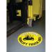 Beaverswood Graphic Floor Sign Forklift Truck Area PVC Film and Strong Self-Adhesive 430mm Diameter (each) - FM05 61361BV