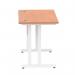 Impulse 1000 x 600mm Straight Desk Beech Top White Cantilever Leg MI001683 61373DY