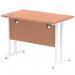 Impulse 1000 x 600mm Straight Desk Beech Top White Cantilever Leg MI001683 61373DY