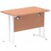 Impulse 1000 x 600mm Straight Desk Beech Top White Cantilever Leg MI001683 61373DY