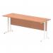 Impulse 1800 x 600mm Straight Desk Beech Top White Cantilever Leg MI001687 61429DY