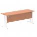 Impulse 1800 x 600mm Straight Desk Beech Top White Cantilever Leg MI001687 61429DY