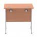 Impulse 800 x 600mm Straight Desk Beech Top Silver Cantilever Leg MI002884 61436DY