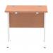 Impulse 800 x 600mm Straight Desk Beech Top White Cantilever Leg MI002885 61443DY