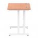 Impulse 800 x 600mm Straight Desk Beech Top White Cantilever Leg MI002885 61443DY