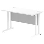 Impulse 1200 x 600mm Straight Desk White Top White Cantilever Leg MI002201 61513DY