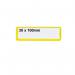 Beaverswood Magnetic PVC Clear Front Ticket Pouches For Warehouse Shelving and Racking H30mmxW100mm Yellow (Pack 100) - MP310Y 61515BV