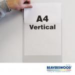 Beaverswood Magnetic Industrial Strength Document Pockets A4 Vertical Clear (Pack 10) - MP4V10 61536BV