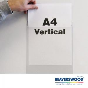 Beaverswood Magnetic Industrial Strength Document Pockets A4 Vertical