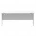 Impulse 1800 x 600mm Straight Desk White Top Silver Cantilever Leg MI002199 61548DY