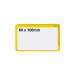 Beaverswood Magnetic PVC Clear Front Ticket Pouches For Warehouse Shelving and Racking H60mmxW100mm Yellow (Pack 100) - MP610Y 61550BV