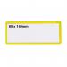 Beaverswood Magnetic PVC Clear Front Ticket Pouches For Warehouse Shelving and Racking H60mmxW140mm Yellow (Pack 100) - MP614Y 61557BV