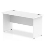 Impulse 1400 x 600mm Straight Desk White Top Panel End Leg MI002247 61590DY