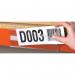 The image shows a bright yellow sign that reads Beaverswood Supply Ltd Warehouse Signage. Next to the sign is a clear, magnetic ticket holder with a white card insert, measuring H54mmxW100mm. The pack contains 100 of these ticket holders, known as TS510M.