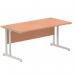 Impulse 1600 x 800mm Straight Desk Beech Top Silver Cantilever Leg I000285 61660DY