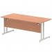 Impulse 1800 x 800mm Straight Desk Beech Top Silver Cantilever Leg I000286 61674DY