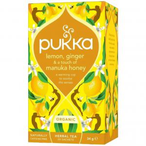Pukka Tea Lemon Ginger & a Touch of Manuka Honey Teabags in