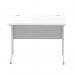 Impulse 1000 x 800mm Straight Desk White Top Silver Cantilever Leg MI000304 61723DY