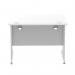 Impulse 1000 x 800mm Straight Desk White Top Silver Cantilever Leg MI000304 61723DY