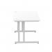 Impulse 1400 x 800mm Straight Desk White Top Silver Cantilever Leg I000306 61751DY